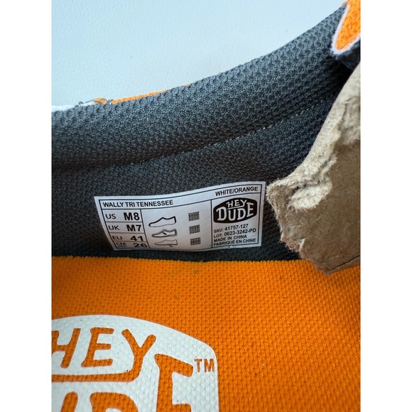Hey Dude Wally Tri University Tennessee Vols Shoes Mens Size 8 NEW main image 8